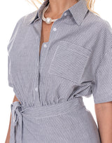 אוברול פסים קשירה