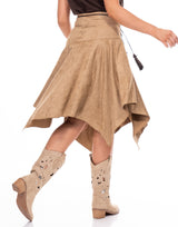 חצאית אסימטרי קטיפה