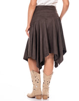 חצאית אסימטרי קטיפה