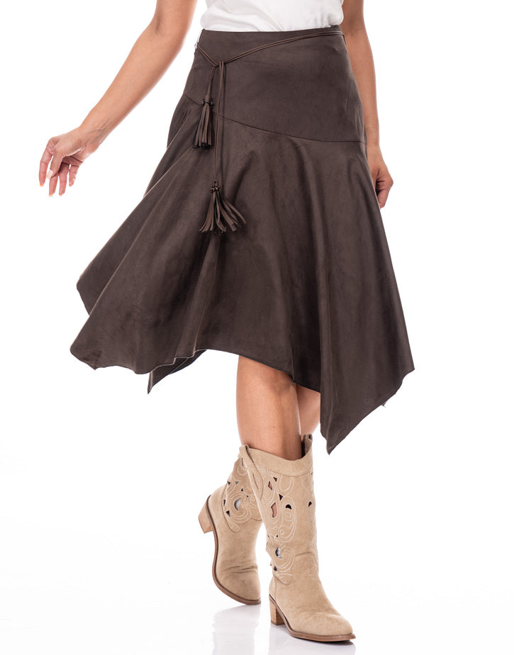 חצאית אסימטרי קטיפה