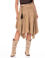 חצאית אסימטרי קטיפה