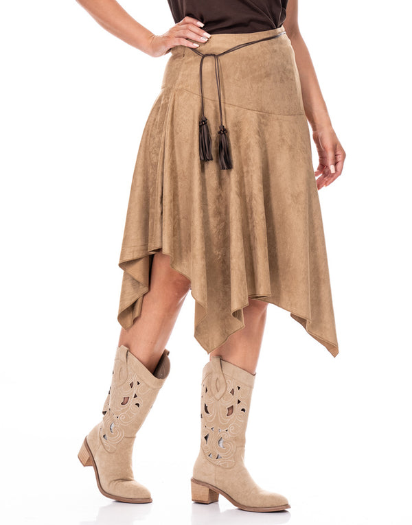 חצאית אסימטרי קטיפה