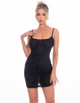 שמלה לייקרה אבנים