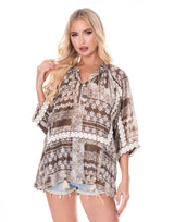 חולצת בוהו שילוב ריקמה