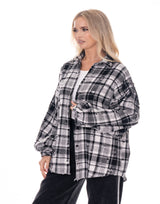 חולצה משבצות קרעים