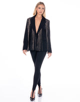 ג׳קט מחויט פרנזים אבנים