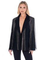 ג׳קט מחויט פרנזים אבנים