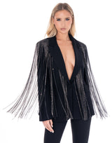 ג׳קט מחויט פרנזים אבנים