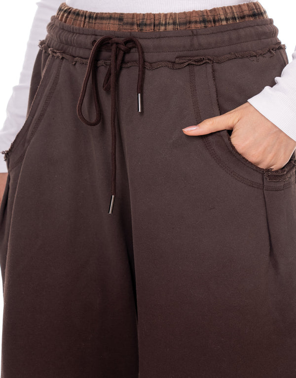 מכנס ווש תחתון משובץ