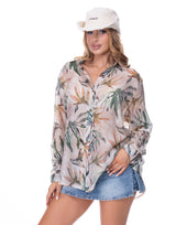 מכופתרת הדפס