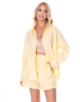 חליפת שורט פשתן