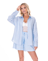 חליפת שורט פשתן