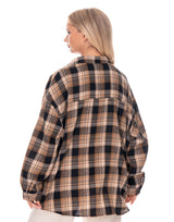 חולצה משובצת כיס