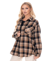 חולצה משובצת כיס