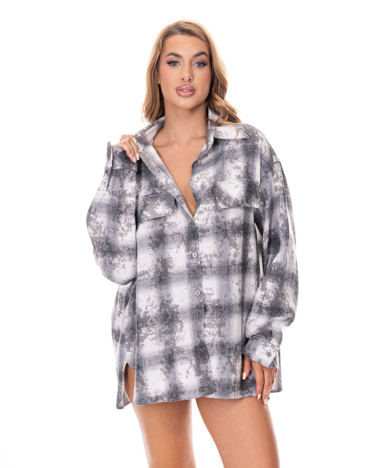 חולצה מכופתרת שיבוץ