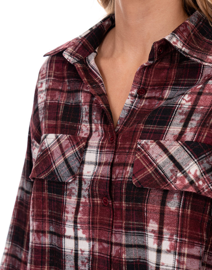 חולצה מכופתרת שיבוץ