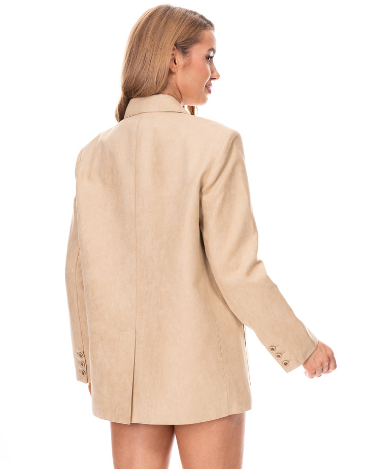 ג׳קט מחויט סוויד