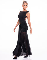 שמלה מקסי גב חשוף