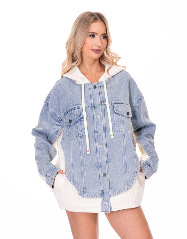 ג'קט ג'ינס שילוב סריג