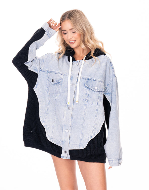 ג'קט ג'ינס שילוב סריג