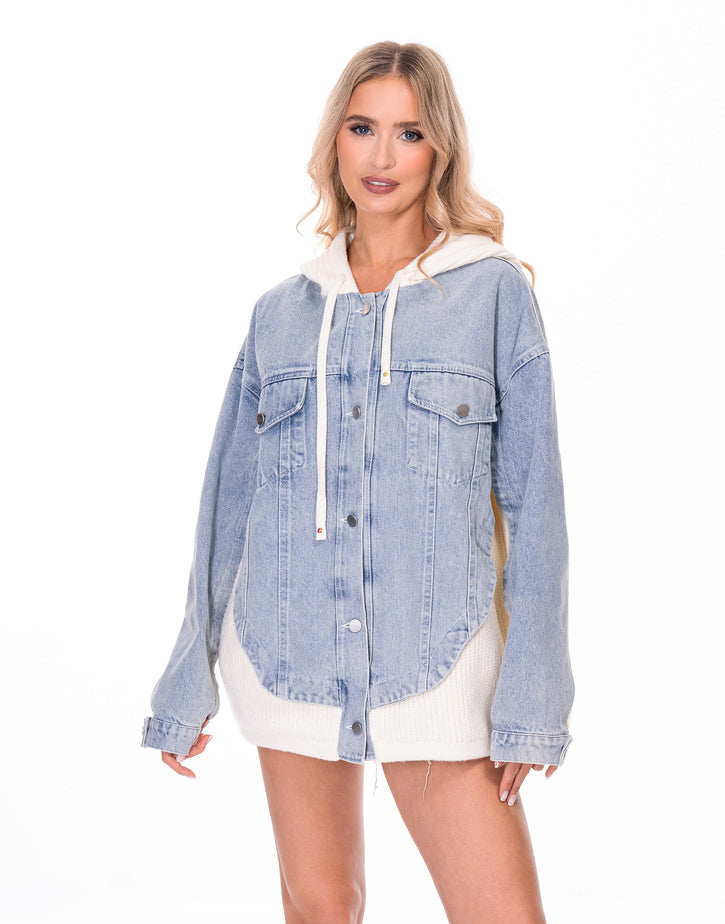 ג'קט ג'ינס שילוב סריג