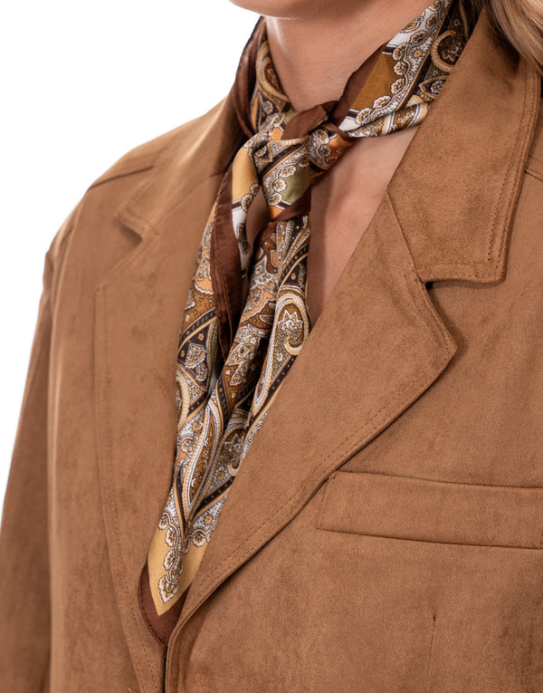 ג׳קט מחויט סוויד