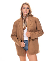 ג׳קט מחויט סוויד