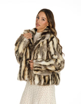 מעיל פרווה הדפס