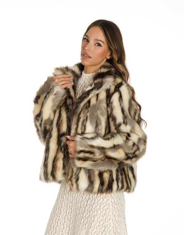 מעיל פרווה הדפס