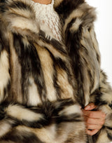 מעיל פרווה הדפס