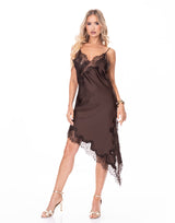 שמלת סאטן א סימטרית