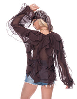 מכופתרת שיפון מלמלה