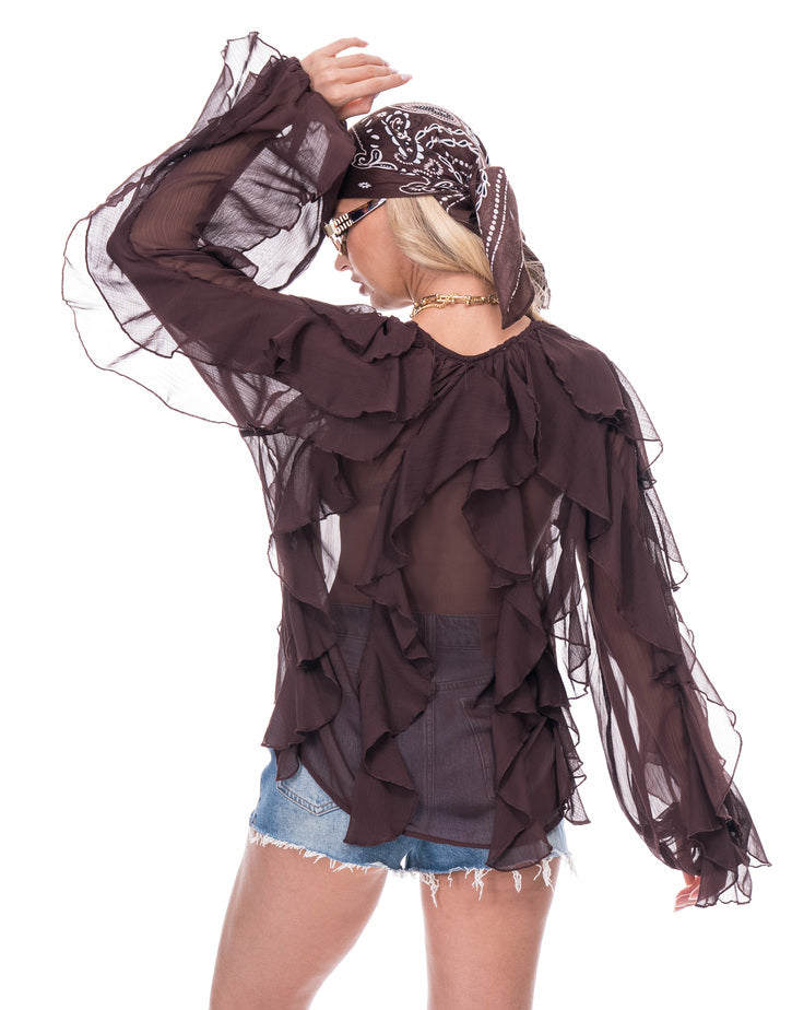 מכופתרת שיפון מלמלה