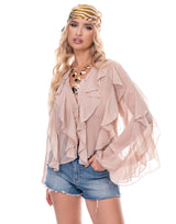 מכופתרת שיפון מלמלה