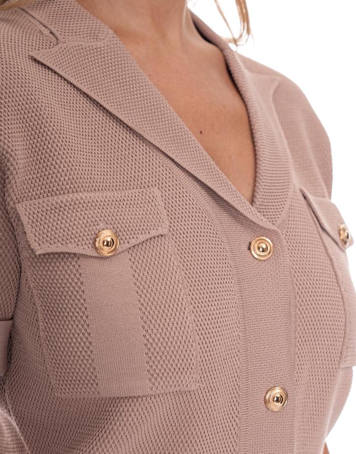 קרדיגן סריג כפתורי זהב