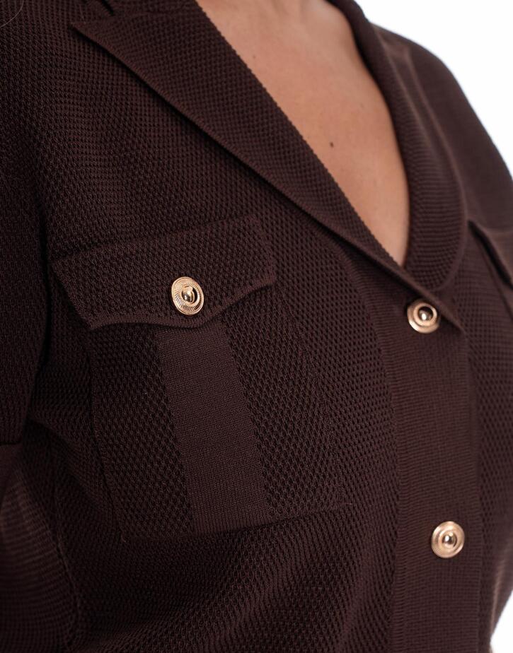 קרדיגן סריג כפתורי זהב