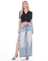 קרדיגן סריג כפתורי זהב