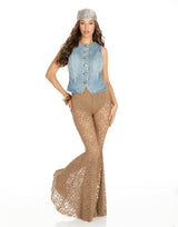 ווסט ג'ינס כפתורי זהב