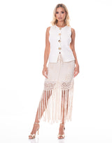 ווסט סריג כפתורי זהב