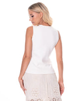 ווסט סריג כפתורי זהב