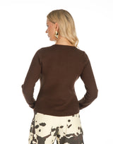 קרדיגן שרוול ארוך כפתורים זהב