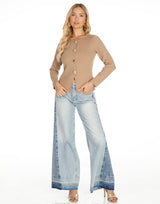 קרדיגן שרוול ארוך כפתורים זהב