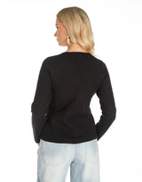 קרדיגן שרוול ארוך כפתורים זהב