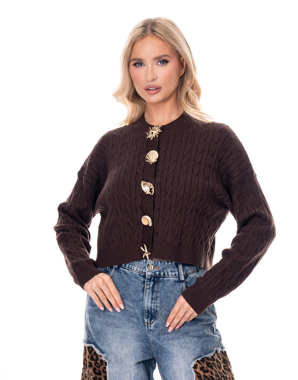 קרדיגן סריג כפתורים