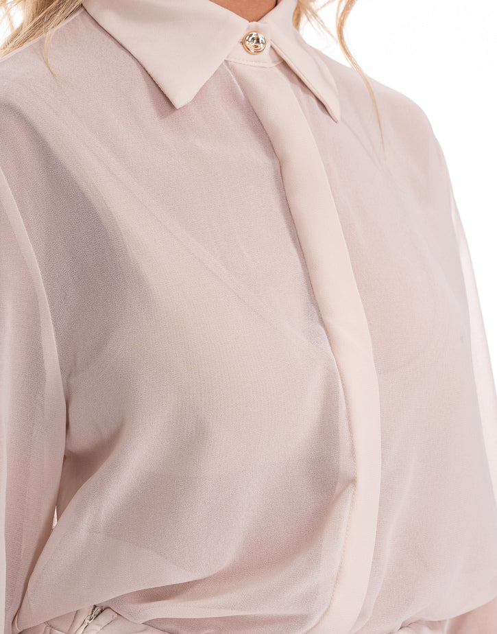 חולצה מכופתרת שיפון