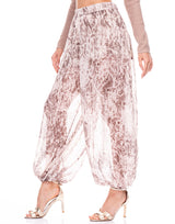 מכנס בלון שיפון מנוחש