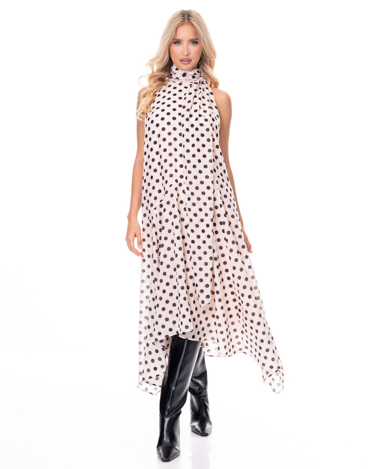 שמלת קולר נקודות