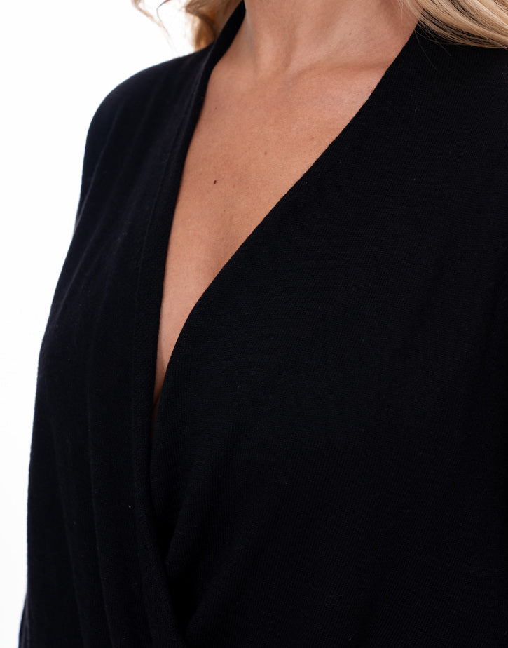 חולצה מעטפת רבידה