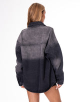 חולצת ג׳ינס כיסים אוברסייז