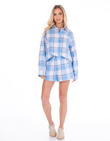 חליפה שורט משבצעות